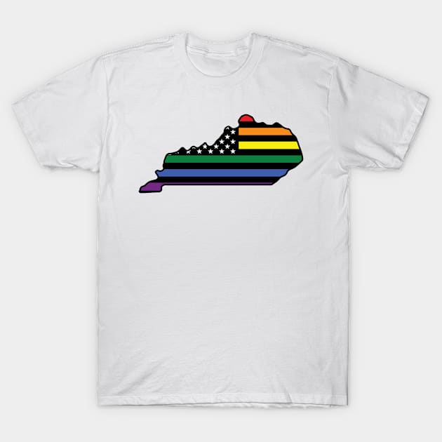 Rainbow Flag Kentucky T-Shirt by DarkwingDave